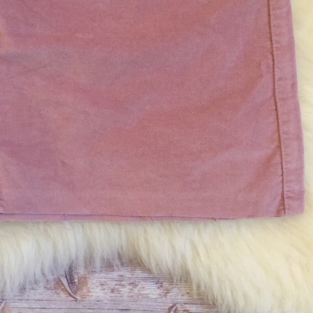 Topshop Moto Pink Velvet Raw Edge Mini Skirt - Picture 3 of 8